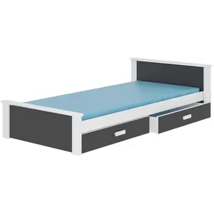 ADRK Furniture, Lit pour enfant, Lit avec matelas ALDEX 200x90 (90 x 2... pas cher