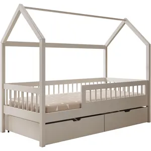 ADRK Furniture, Lit pour enfant, Lit de maison Galicja pas cher