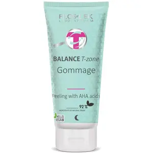 FlosLek Gommage Exfoliant pour le visage aux acides de fruits AHA 125 g Masque facial Points Noirs Boutons & Pustules, Soin de la peau pour les personnes de tous âges Pour tous les types de peau