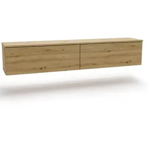 KOBI Meuble TV / Meuble de salon - NICOLE - 160 cm - chêne artisan - style moderne pas cher