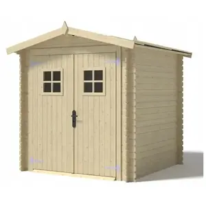 Abri de jardin en bois - 4m2 - 2x2m - Ep. 19mm - Couleur: naturel - AL... pas cher