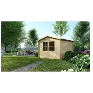 Abri de jardin bois - ALTANKA - DOM530 - Couleur naturel - Porte doubl... pas cher