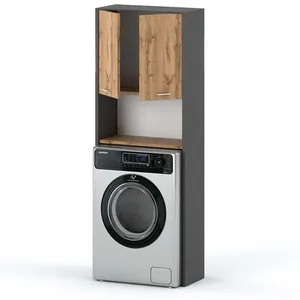 STIV Meuble de salle de bain sur pied en chêne gris Wotan meuble pour ... pas cher