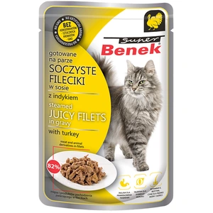Super Benek Filets en sauce 28 x 85 g pour chat - dinde pas cher