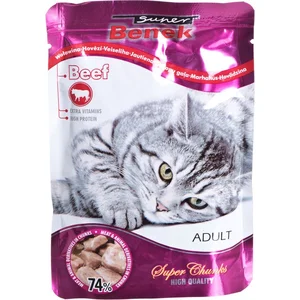 Super Benek Super Chunks 24 x 100 g pour chat - boeuf en sauce pas cher