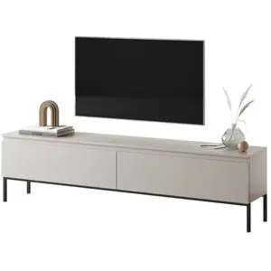 SELSEY Meuble TV - BEMMI - 175 cm - taupe (gris-beige) pas cher