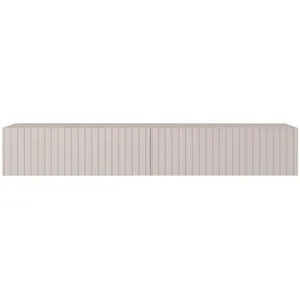 SELSEY Meuble TV - TELIRE - 175 cm - couleur gris-beige pas cher