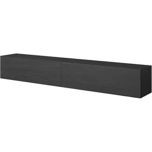 Selsey BISIRA - Meuble TV 200 cm - Frêne noir pas cher