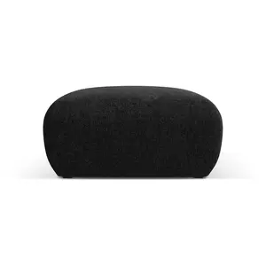 Maison Heritage, Tabouret, Pouf, "Theo", 1 Place, Noir, 75x75x36 Fabriqué en Europe