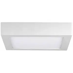 KANLUX Plafonnier plafonnier lampe de salon lampe de chambre, carré couleur crème, led 18W 1220Lm blanc neutre, LxlxP 22,5x22,5x4cm pas cher