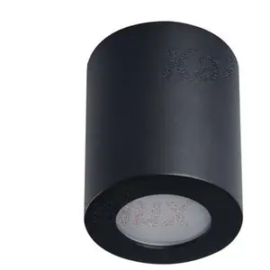 KANLUX Plafonnier saillie rond pour 1 ampoule GU10 étanche IP44 Noir pas cher