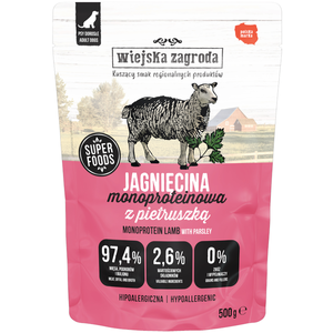 500g Wiejska Zagroda Monoprotein Adult agneau nourriture humide pour chien pas cher