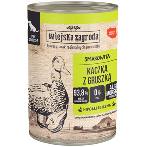 Wiejska Zagroda Dog 12 x 400 g pour chien - canard, poires pas cher