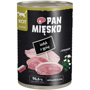 12x400g Pan Mi sko Cat dinde avec oie nourriture pour chats humide pas cher