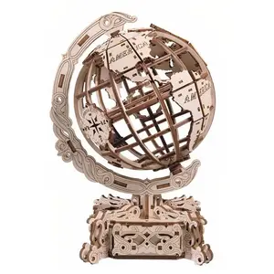 World globe wooden.city houten 3D mechanische puzzelVendu parbol