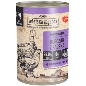 Wiejska Zagroda 12 x 400 g pour chat - poulet, canard pas cher