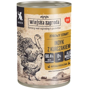 Wiejska Zagroda 12 x 400 g pour chat - Kitten dinde, poulet pas cher
