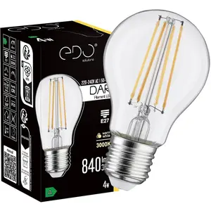 Ampoule à filament DARI LED 4W 840lm E27 3000K chaud A60 Classe A EDO ... pas cher