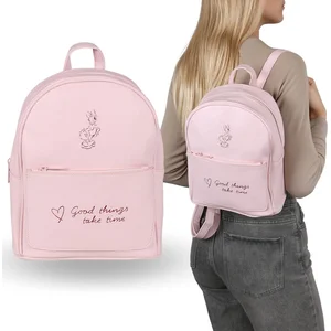 Disney Daisy Roze leren rugzak, urban rugzak voor dames 22x10x27,5 cm pas cher