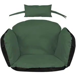 Tuinkussen 112x113 cm voor hangstoel ooievaarsnest waterdicht groen