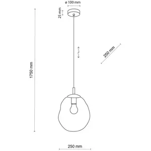 SOL Hanglamp Glas Zwart E27 TK Lighting - Stijlvol Design