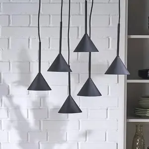 Hanglamp CORD ZWART ININIIN 6xGU10 Zwart Metaal - Stijlvol & Modern