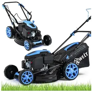 HEXWELT Tondeuse Thermique HW-KS-200 - 200cc - 5,1 CV - Lame 51 cm -Autotractée - Éjection bac 60 L et mulching - Hauteur réglable- pas cher