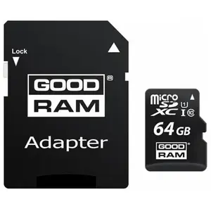 Goodram Micro SD kaart 64 GB - Geheugenkaart - SDXC - Class 10 - tot 100mb/s - incl. SD adapter pas cher