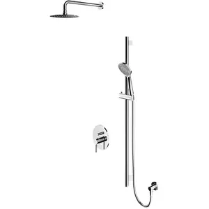 OMNIRES Y - Doucheset met inbouwkraan, met inbouwdeel, diameter 20 cm, 5 jets, chroom SYSY17CR
