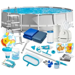 Piscine de jardin à cadre - Intex - 549x122 cm - Ensemble complet - Pompe de filtration - Échelle en métal pas cher