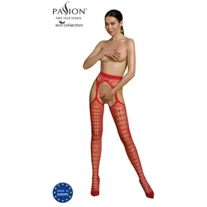 PE ECO Straps-Strumpfhose S008 red