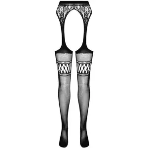 Passion, Femmes, Sous-vêtements, S026 Medias Con Liguero Negro Talla U...