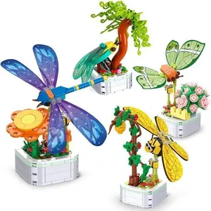 Bonsaï Fleurs et Insectes HOGOKIDS Jeu de construction 830PCS Décorati... pas cher