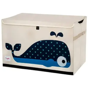 3 sprouts Caisse rangement Baleine - GENERIQUE - Sac de rangement en tissu - Rose - Enfant - 62x38x37 cm pas cher