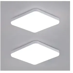 Comely - Lot de 2 Plafonniers led Carrés 32W, Etanches IP54, 3600LM 6500K Blanc Froid - Idéal pour Salle de Bain, Cuisine, Couloir, Balcon pas cher