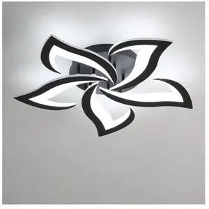 Comparateur de prix : DELIPOP Comely - Plafonnier led en 48W moderne acrylique en forme de pétale d'hirondelle noire à 5 têtes (lumière blanche)