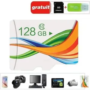 GAAK V03 Carte Mémoire Micro SD 128go Class 10 Adaptateur sd + lecteur de cartes pas cher