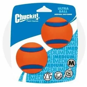 Ultra Ball de Chuckit!, le balle résistante et polyvalente pour chien, 2 balles en caoutchouc Ø 6.5 cm pas cher