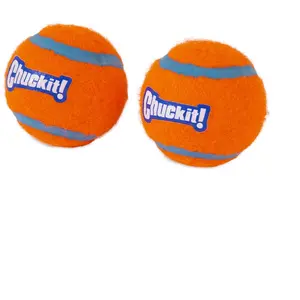 Comparateur de prix : Chuckit Jette ! Jouet pour chien avec balle de tennis, durable, compatible avec un lance-balles, moyen, lot de 2