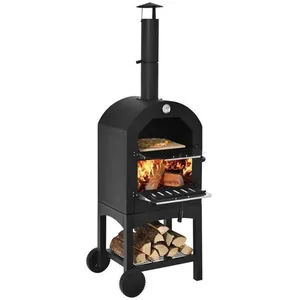 DREAMADE Four à Pizza au Charbon Extérieur avec Cheminée Thermomètre D... pas cher