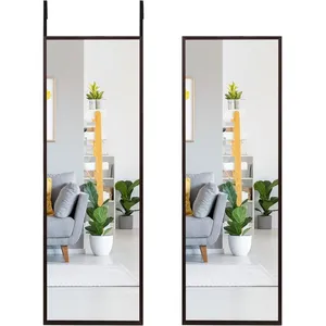 COSTWAY Miroir Mural, Miroir Porte Suspendu HD avec Crochets de Suspen... pas cher