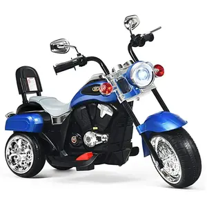 GOPLUS Moto Électrique pour Enfants 6 V à 3 Roues, 2,5-3km-h, Charge 30 KG, Scooter pour Enfants de 3 Ans+, 91x48x64 CM, BleuVendu parcdiscount