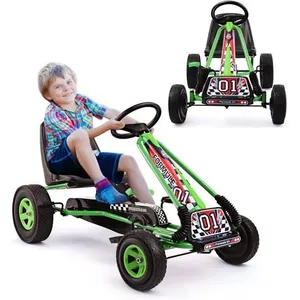 GOPLUS Kart à Pédales Vélo et Véhicule pour Enfants Siège Réglable Vol... pas cher