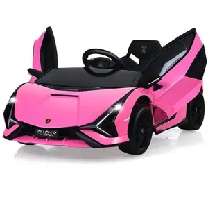 GOPLUS Voiture Électrique 12V pour Enfant 37-95Mois avec 2 Vitesses,Télécommande 2,4 G Klaxon et Musique, Démarrage Lent, RoseVendu parcdiscount