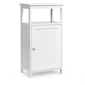COSTWAY Meuble de Salle de Bain avec Porte Simple et Étagère Réglable ... pas cher