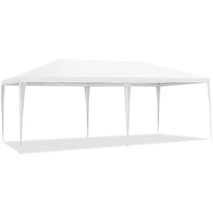 COSTWAY Tonnelle de Jardin Imperméable 3x6M-4 Parois Amovibles-Fenêtre Transparente-2 Entrées de Porte-Fêtes,Mariage,BBQ de PlageVendu parcdiscount