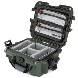 Nanuk Mallette 905 avec couvercle org. - avec séparateur - Olive - Étui Pro Photo Kit pas cher