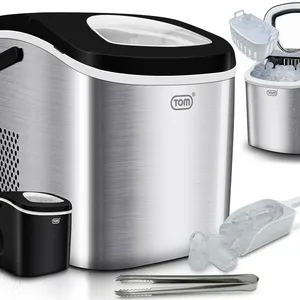 BB-LOISIR Machine à glaçons Argent Appareil préparation de glace 12 kg... pas cher