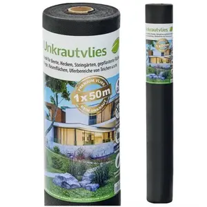 BB LOISIR Toile de paillage 50x1m Film de jardin couverture polaire contre les mauvaises herbes resistant pas cher
