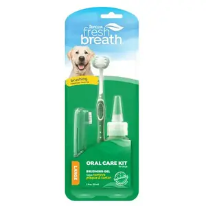 Tropiclean Kit Haleine Fraîche Pour Chiens De Grandes Races Dentifrice pas cher